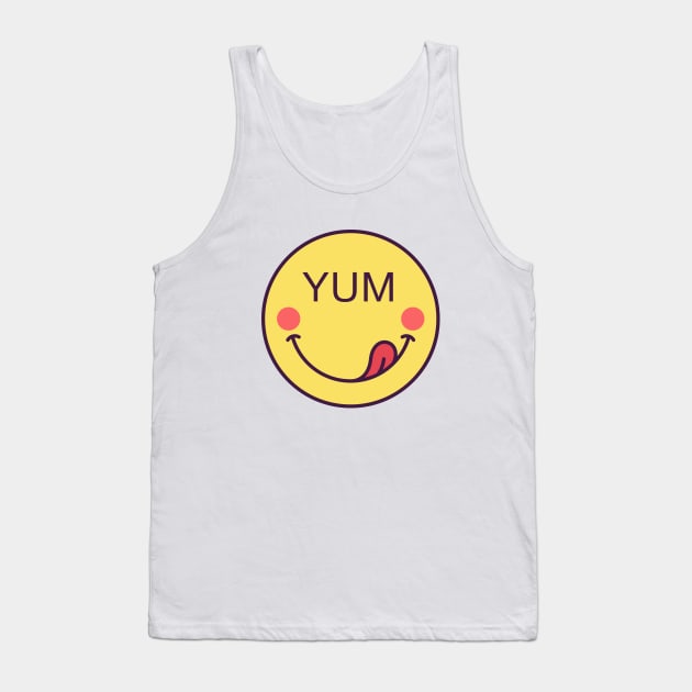 Emoji face with phrase Yum Tank Top by DmitryMayer